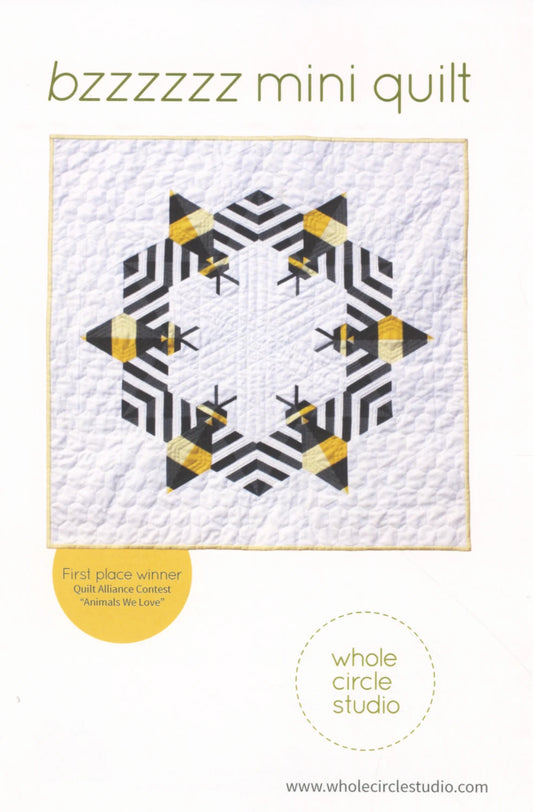 Bzzzzzz Mini Quilt Pattern by Whole Circle Studio
