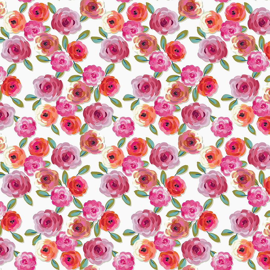 Poppies & Plumes by Lila Tueller - Floral White