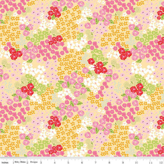 Picnic Florals by My Minds Eye - Flower Garden Yellow