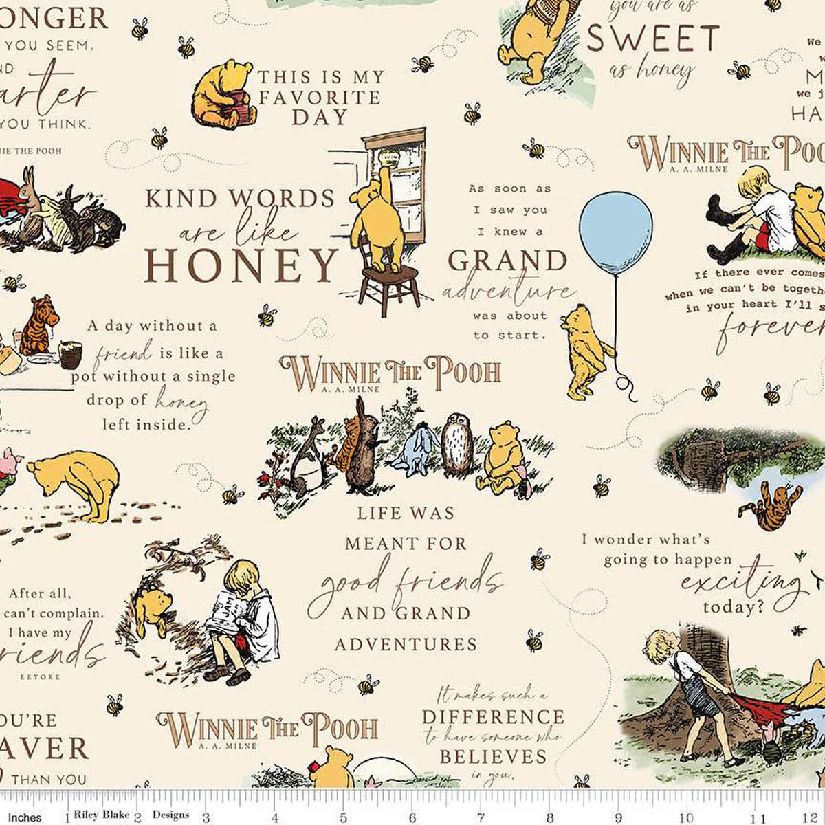 Winnie the Pooh by Echo Park - 18 Piece Fat Quarter Bundle