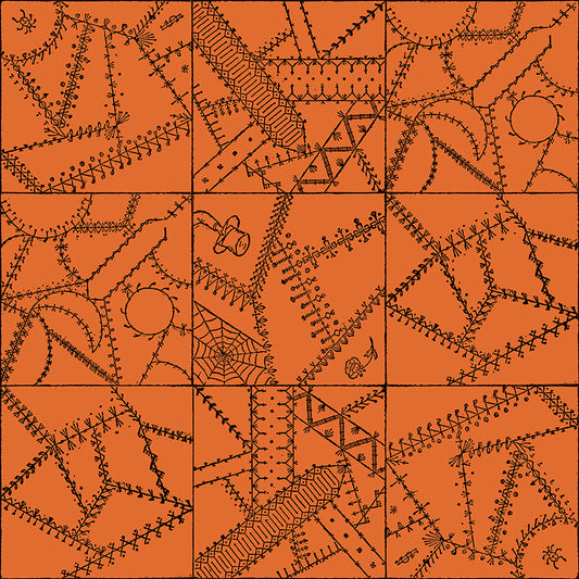 Scary Scraps by J. Wecker-Frisch : Crazy Patchwork Orange C17604-ORANGE