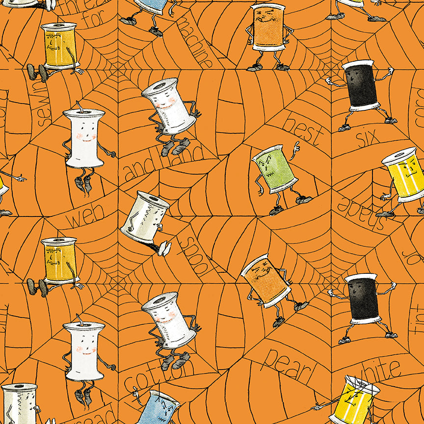 Scary Scraps by J. Wecker-Frisch : Spooky Spools Orange C17607-ORANGE