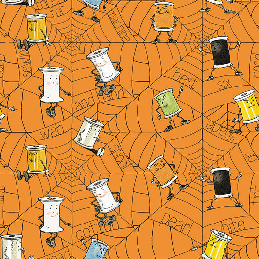 Scary Scraps by J. Wecker-Frisch : Spooky Spools Orange C17607-ORANGE