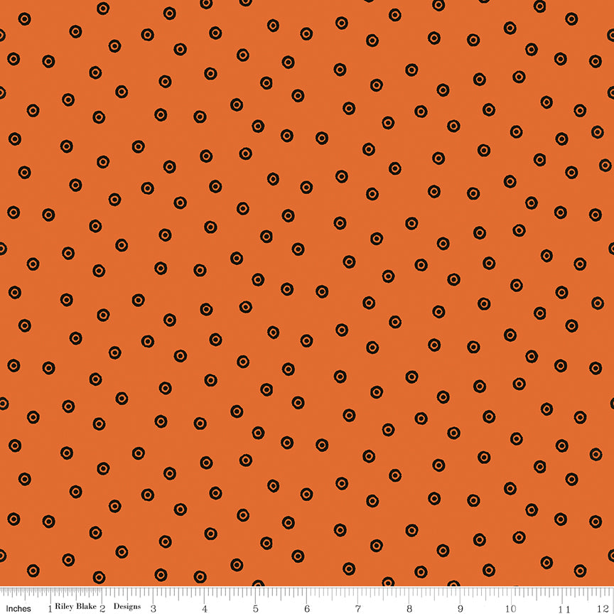 Scary Scraps by J. Wecker-Frisch : Dress Dots Orange C17609-ORANGE