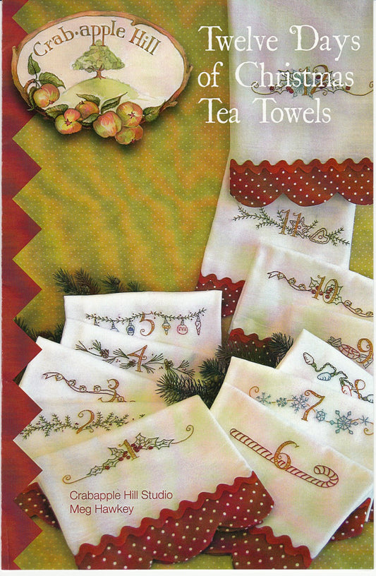 Twelve Days of Christmas Tea Towels # CAH416 - Special Order