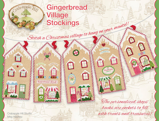 Gingerbread Village Stockings # CAH445 - Special Order