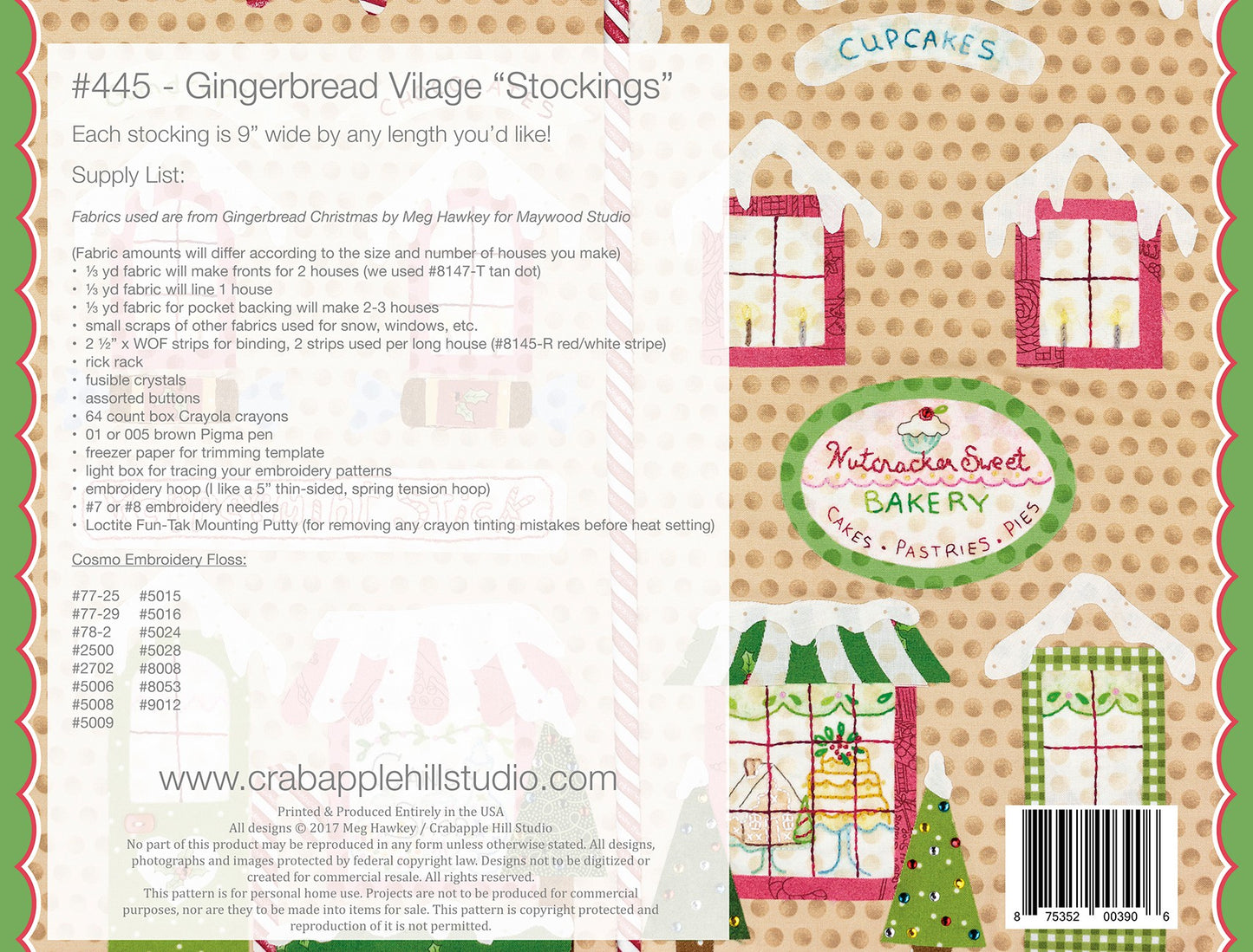 Gingerbread Village Stockings # CAH445 - Special Order