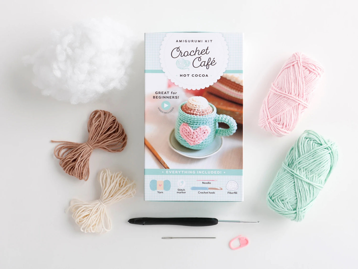 Crochet Café Amigurumi Kit Hot Cocoa - Special Order