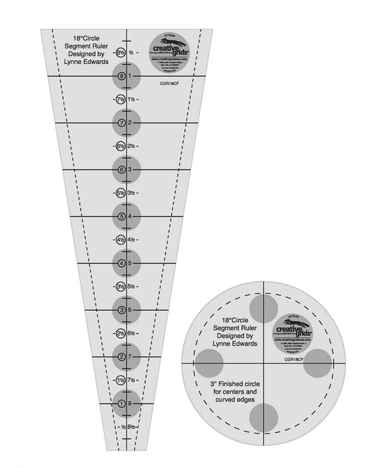 18 Degree Dresden Plate Quilt Ruler # CGR18CF  - Special Order