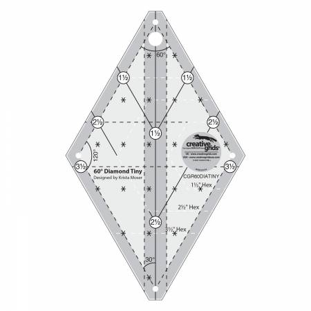 60 Degree Tiny Diamond Ruler by Krista Moser - Special Order