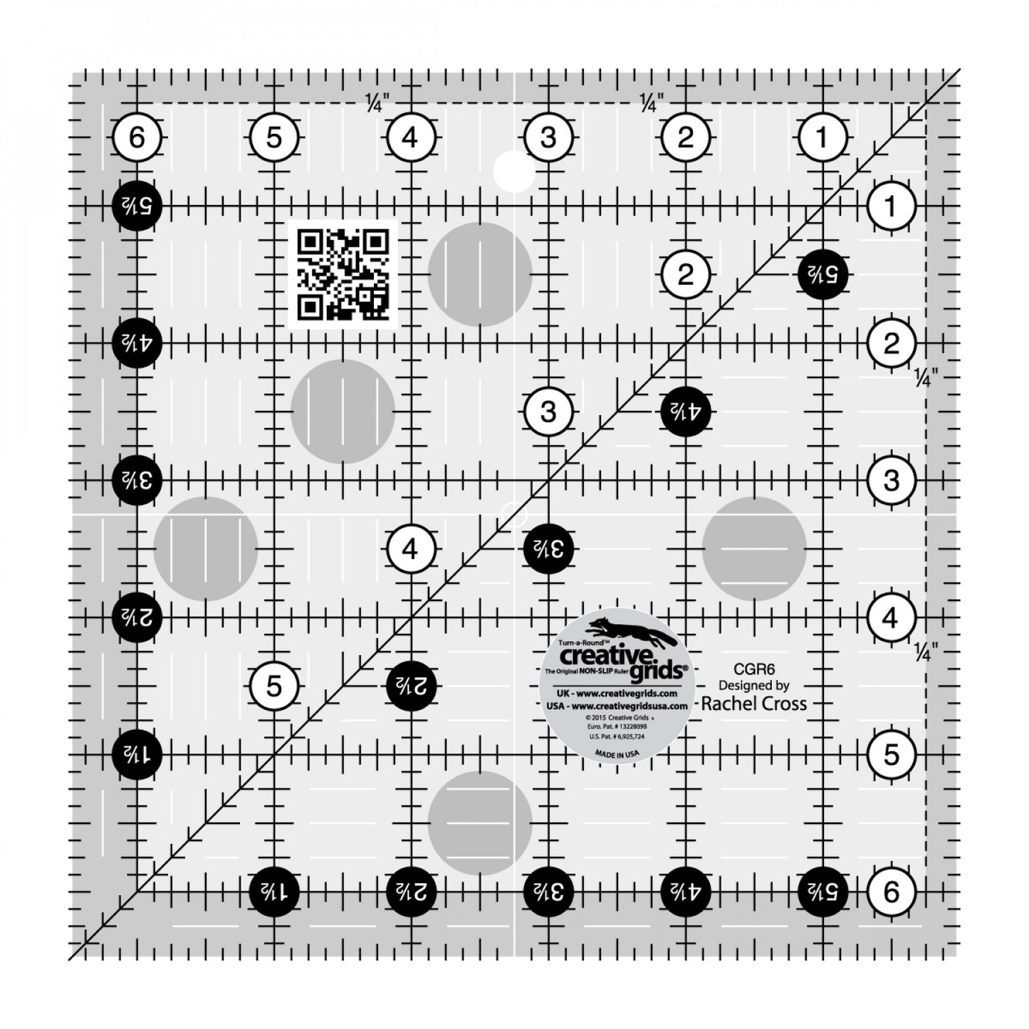 Quilt Ruler 6-1/2in Square # CGR6 - Special Order