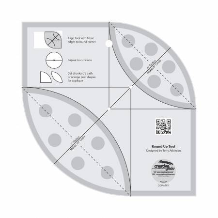 Creative Grids Round Up Tool and Quilting Ruler (Special Order)