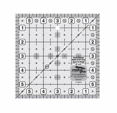 Creative Grids Basic Range 6in Square Quilt Ruler - Special Order