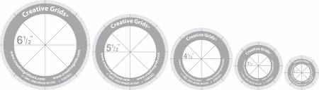 Creative Grids Quilt Ruler Circles (5 Discs with Grips) Quilt Ruler - Special Order