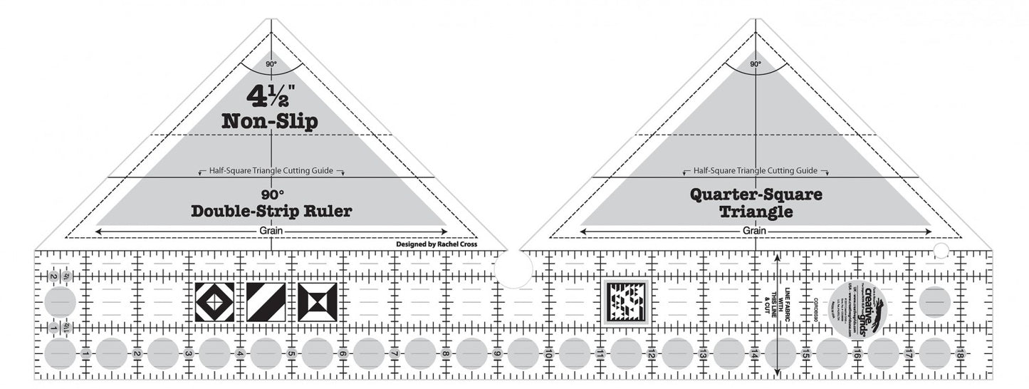 90 Degree Double-Strip Quilt Ruler # CGRDBS90 - Special Order