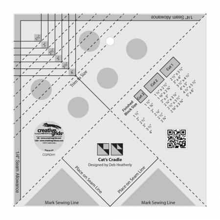 Creative Grids Cat's Cradle Tool Quilt Ruler (Special Order)