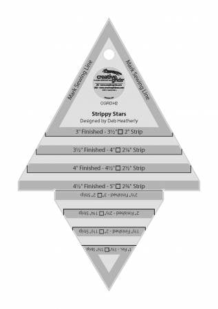 Creative Grids Strippy Stars Tool 5in x 7-1/2in Quilt Ruler (Special Order)