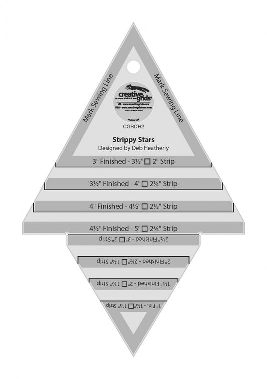 Strippy Stars Tool 5in x 7-1/2in Quilt Ruler # CGRDH2 (Special Order)