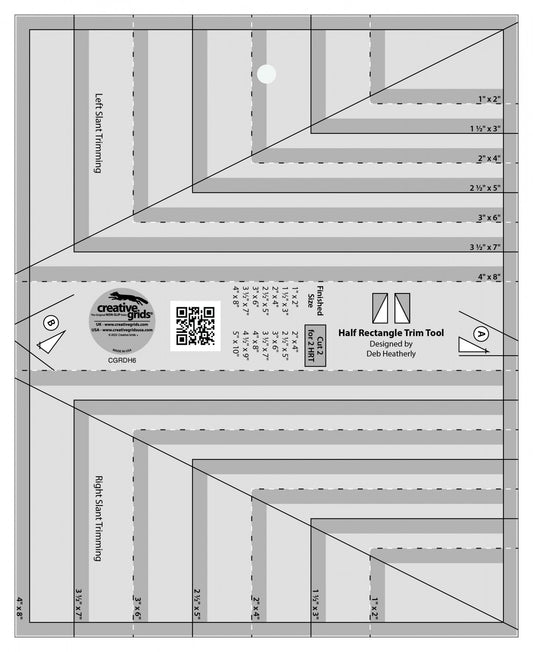 Creative Grids Half Rectangle Trim Tool # CGRDH6  - Special Order