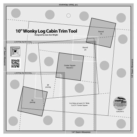 Creative Grids 10in Wonky Log Cabin Trim Tool - Special Order