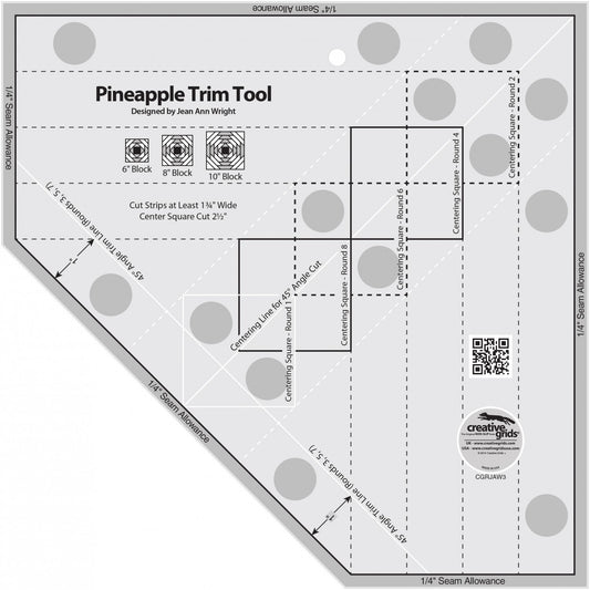 Pineapple Trim Tool for 6, 8 or 10in Finished Blocks # CGRJAW3 (Special Order)