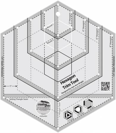 Creative Grids Hexagon Trim Tool Quilt Ruler (Special Order)