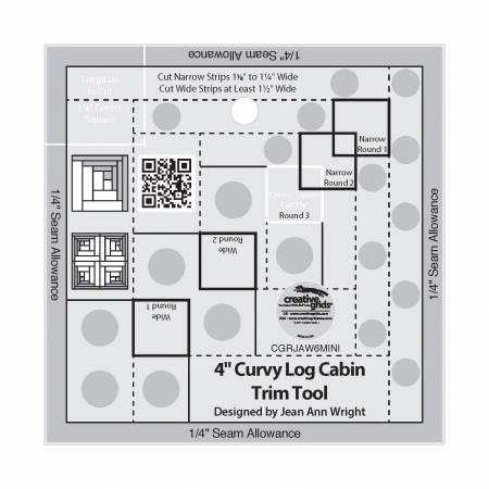 Creative Grids 4in Curvy Log Cabin Trim Tool (Special Order)