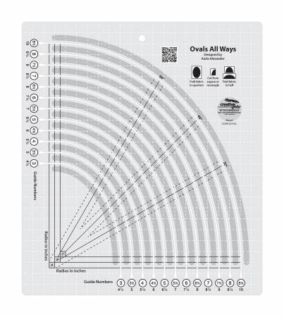 Creative Grids Ovals All Ways Quilt Ruler (Special Order)