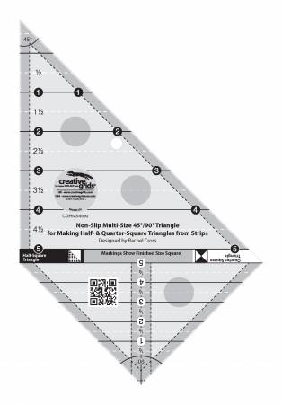 Creative Grids Multi Size Triangle 45 and 90 Degrees Quilt Ruler