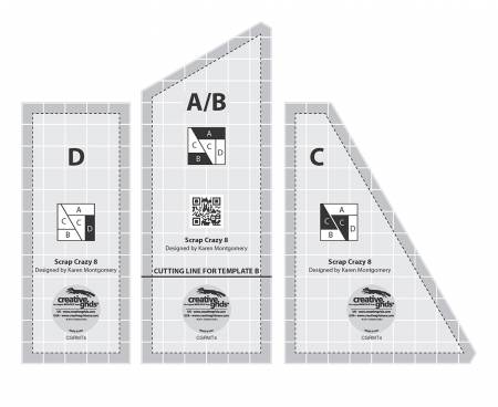 Creative Grids Scrap Crazy Templates Quilt Ruler (Special Order)