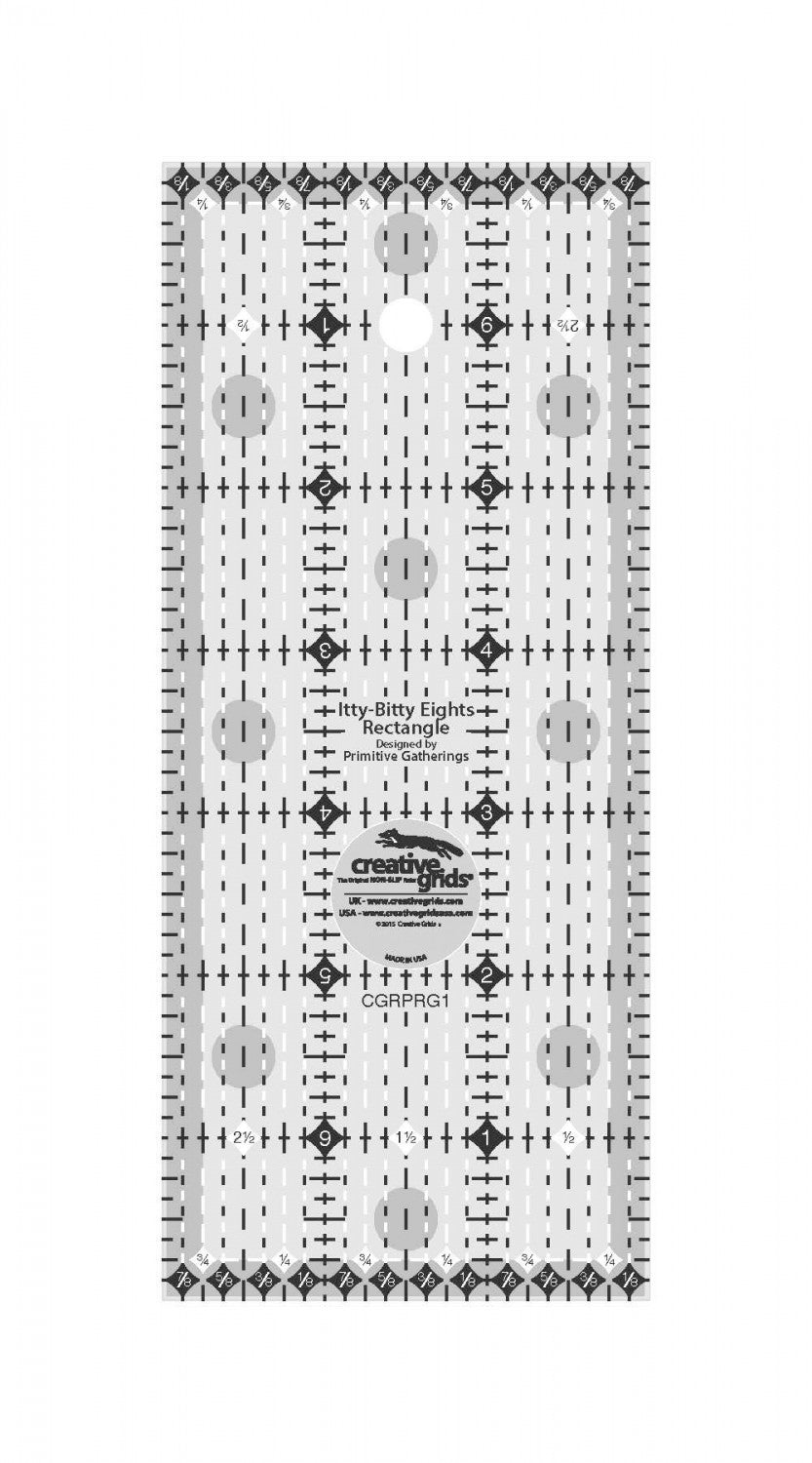 Itty-Bitty Eights Rectangle Ruler 3in x 7in Quilt Ruler # CGRPRG1 (Special Order)