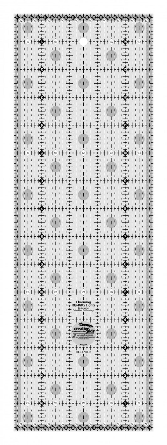 Charming Itty-Bitty Eights 5in x 15in Quilt Ruler # CGRPRG3 (Special Order)