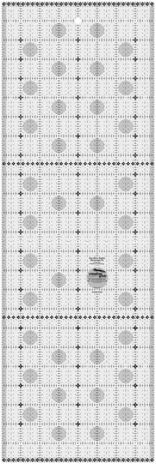 Itty-Bitty Eights Rectangle XL 8in x 24in Quilt Ruler # CGRPRG5 - Special Order