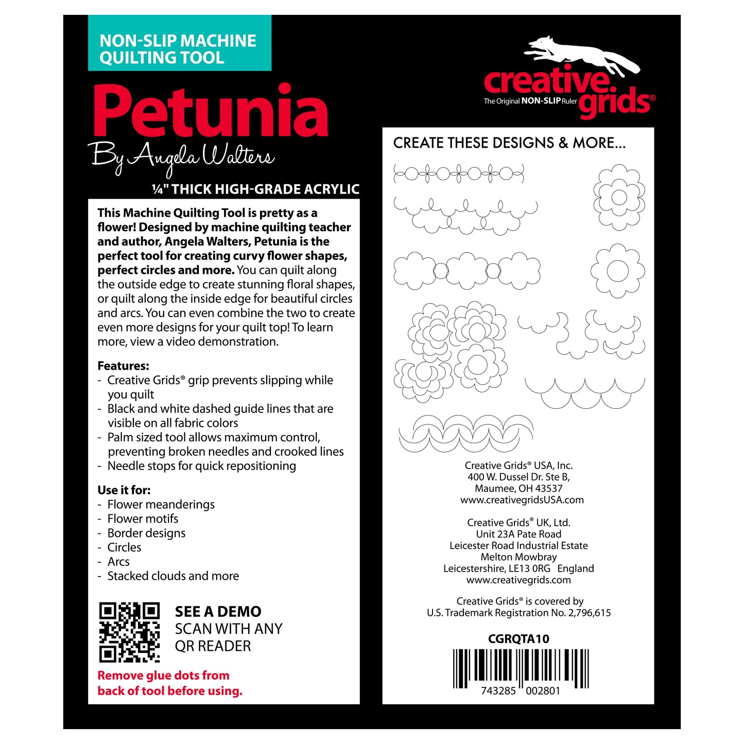 Machine Quilting Tool Petunia # CGRQTA10 - Special Order