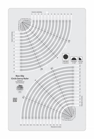 Creative Grids Circle Savvy 11-3/4in x 18-1/2in Quilt Ruler (Special Order)