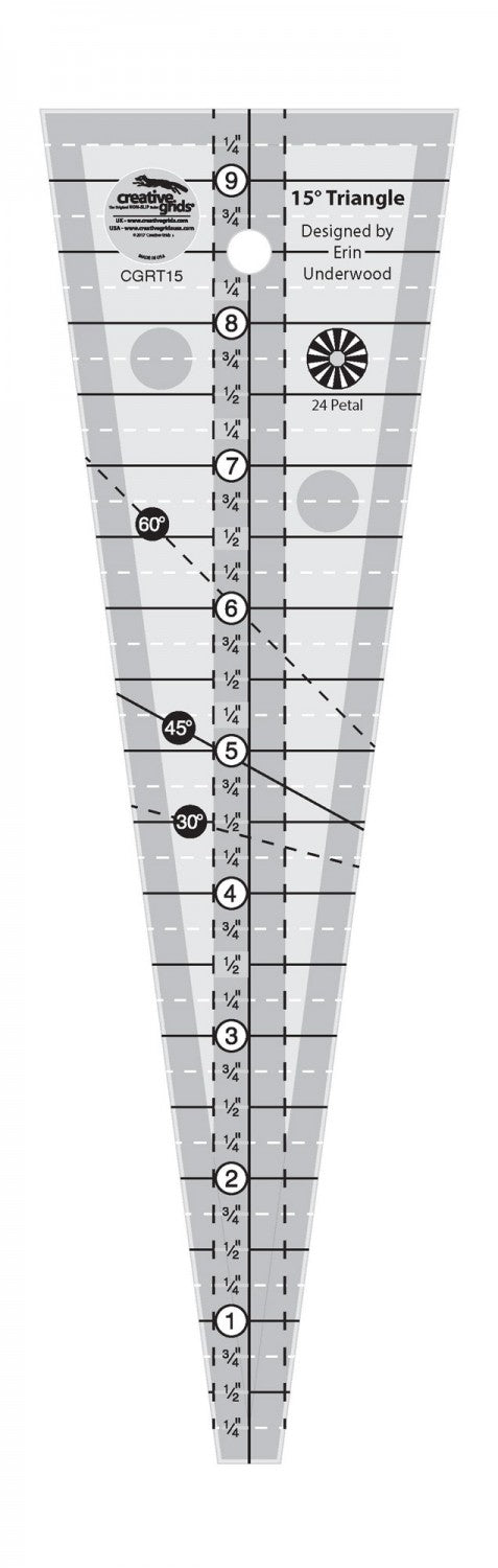 15 Degree Triangle Ruler # CGRT15 (Special Order)