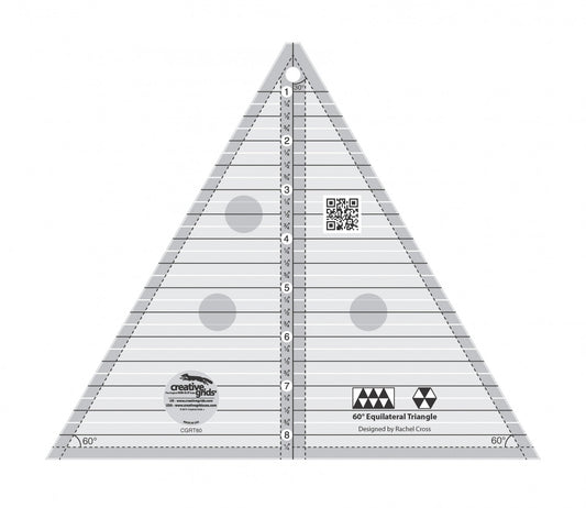 60 Degree Triangle 8-1/2in Quilt Ruler # CGRT60 - Special Order