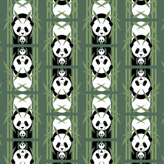 Charley Harper Nurture Vol. 3 - Panda Panda Poplin CH-404 (Estimated Ship Date June 2024)