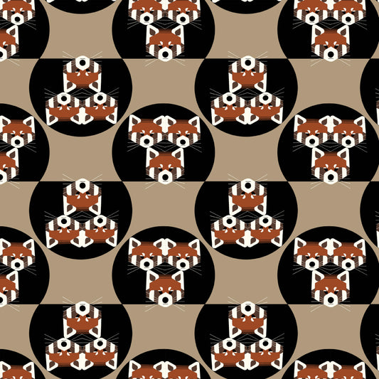 Charley Harper Nurture Vol. 3 - Red Pandas Poplin CH-405