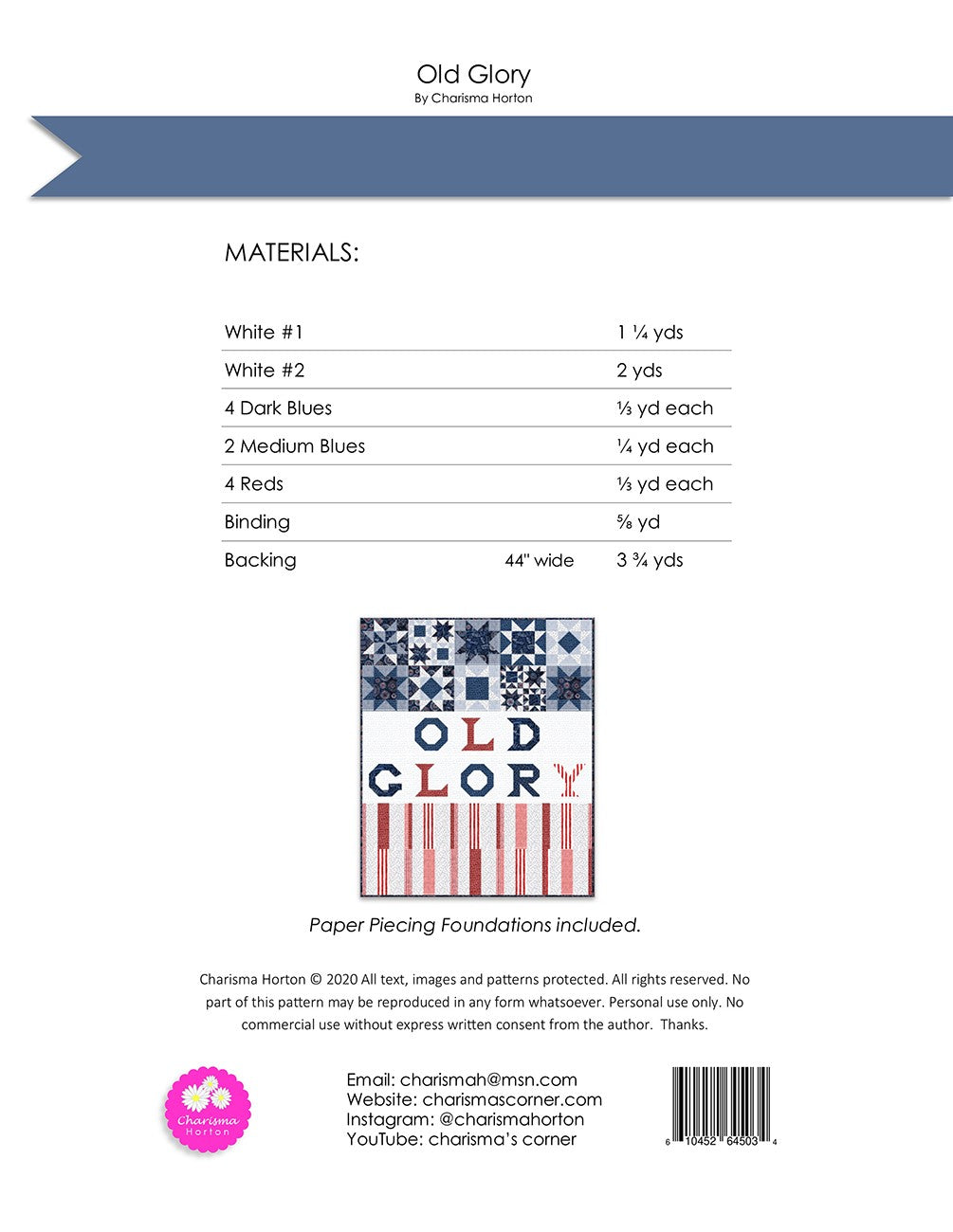 Old Glory # CH258 - Special Order