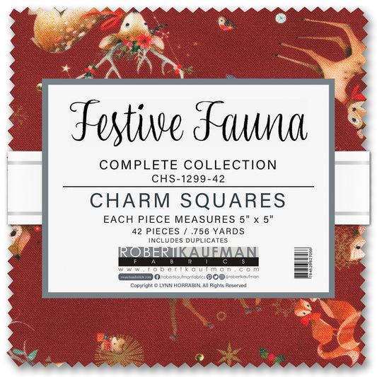 Festive Fauna by Lynn Horrabin - 5" Square Pack -  Special Order (Expected June 2025)