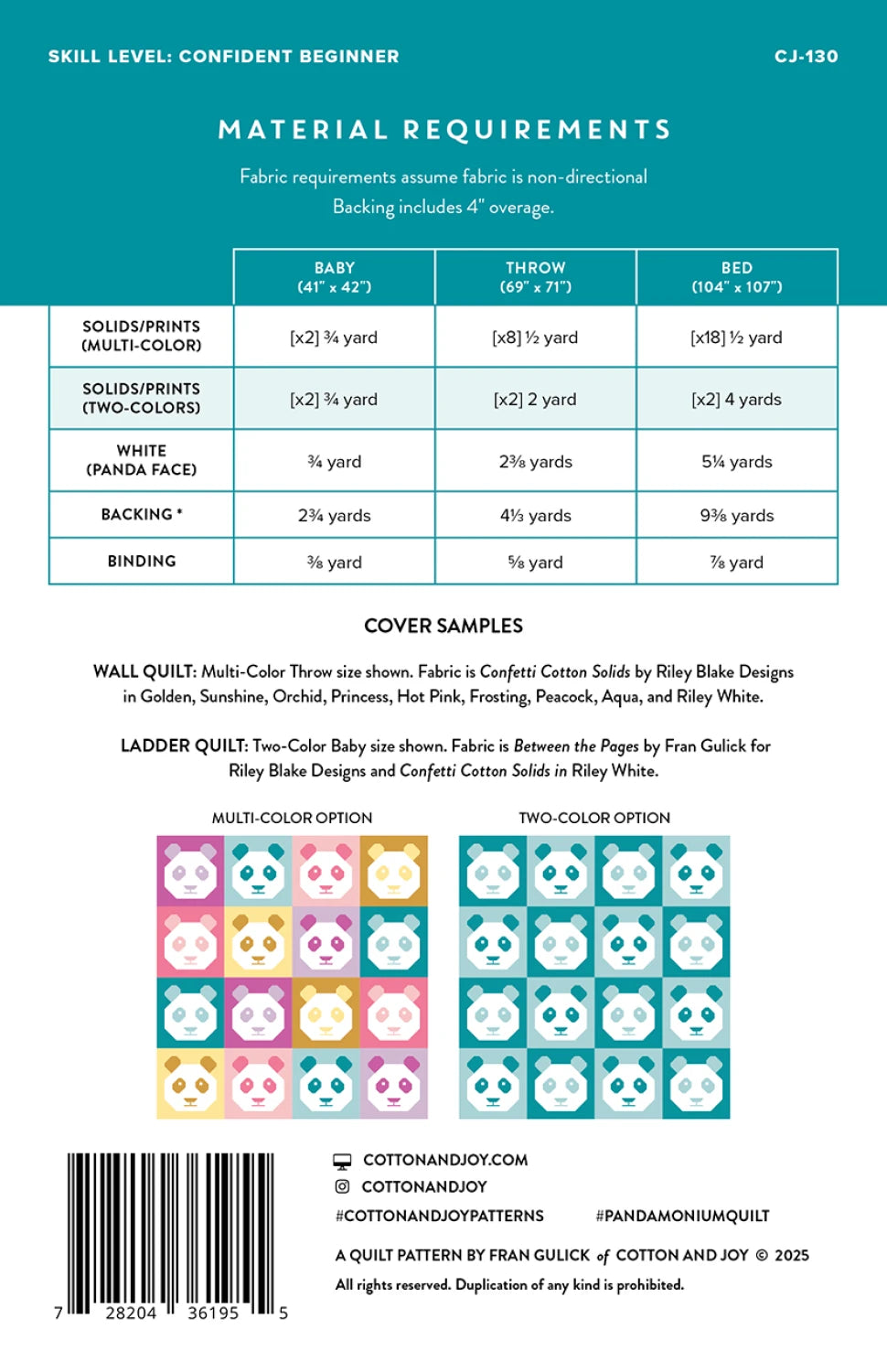 Garden Gems par Cotton and Joy : Modèle de courtepointe