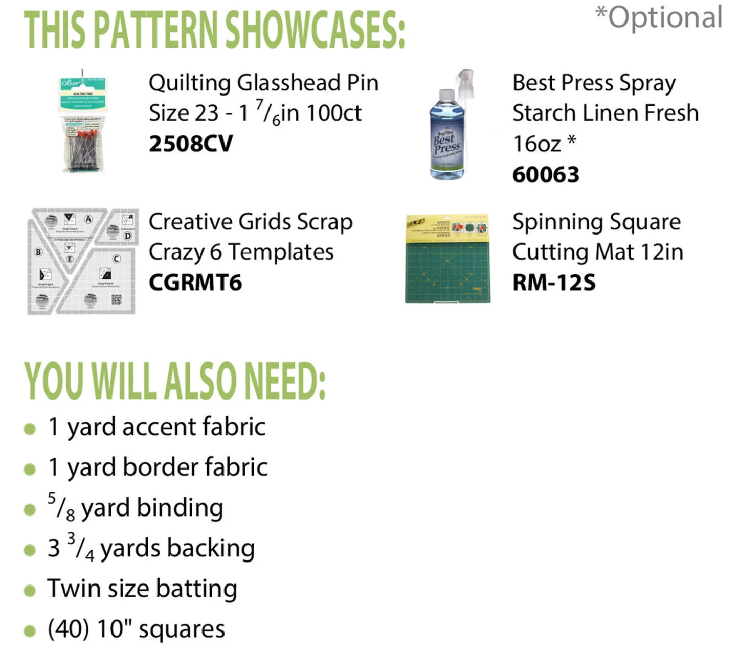 Emerald City Quilt Pattern by Cut Loose Press