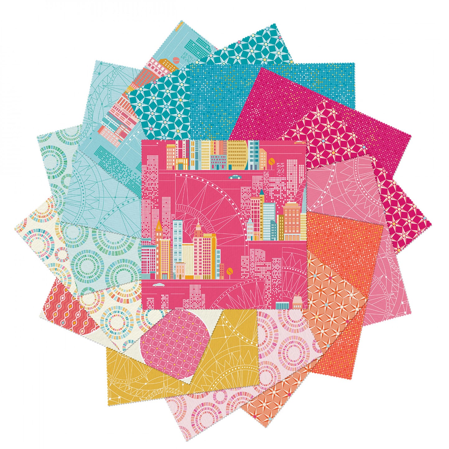 Cityscape Day by Amanda Murphy 42 pc 10" Squares - Special Order (Expected Arrival February 2025)