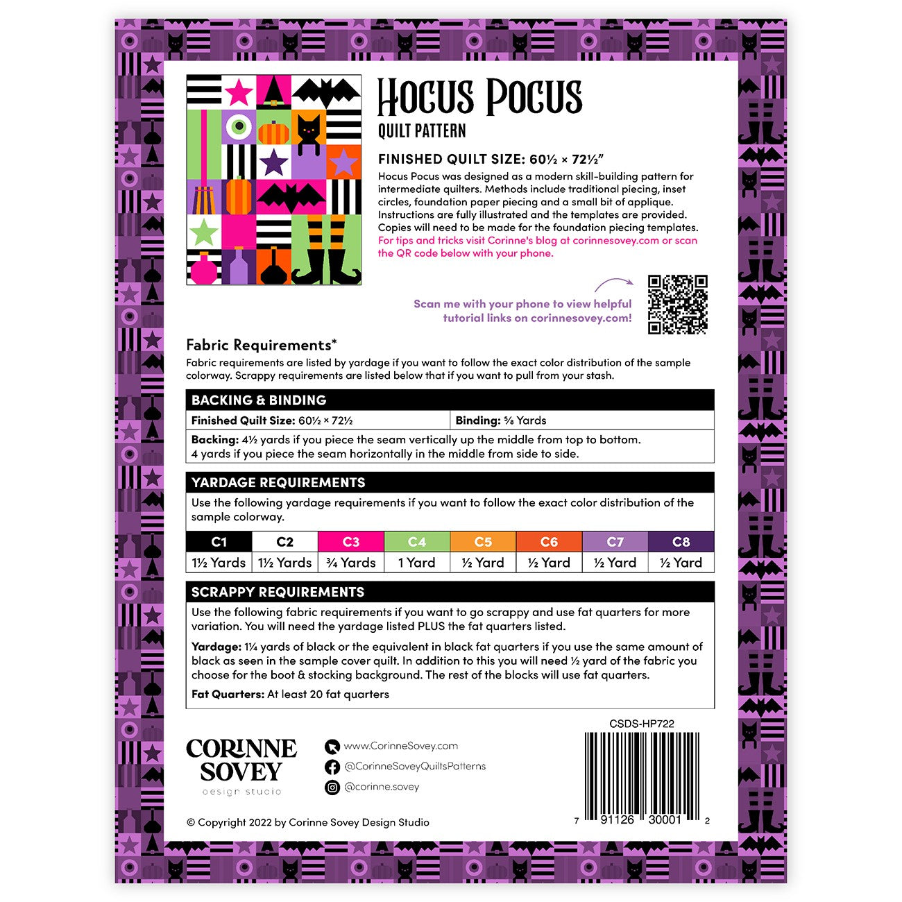 Hocus Pocus Quilt Pattern # CSDS-HP722 - Special Order