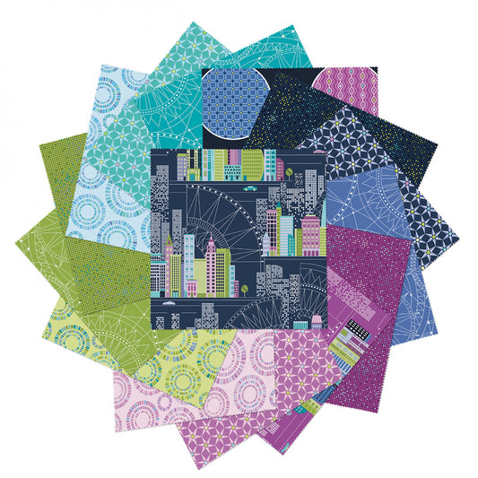 Cityscape Night by Amanda Murphy 42 pc 10" Squares - Special Order (Expected Arrival February 2025)