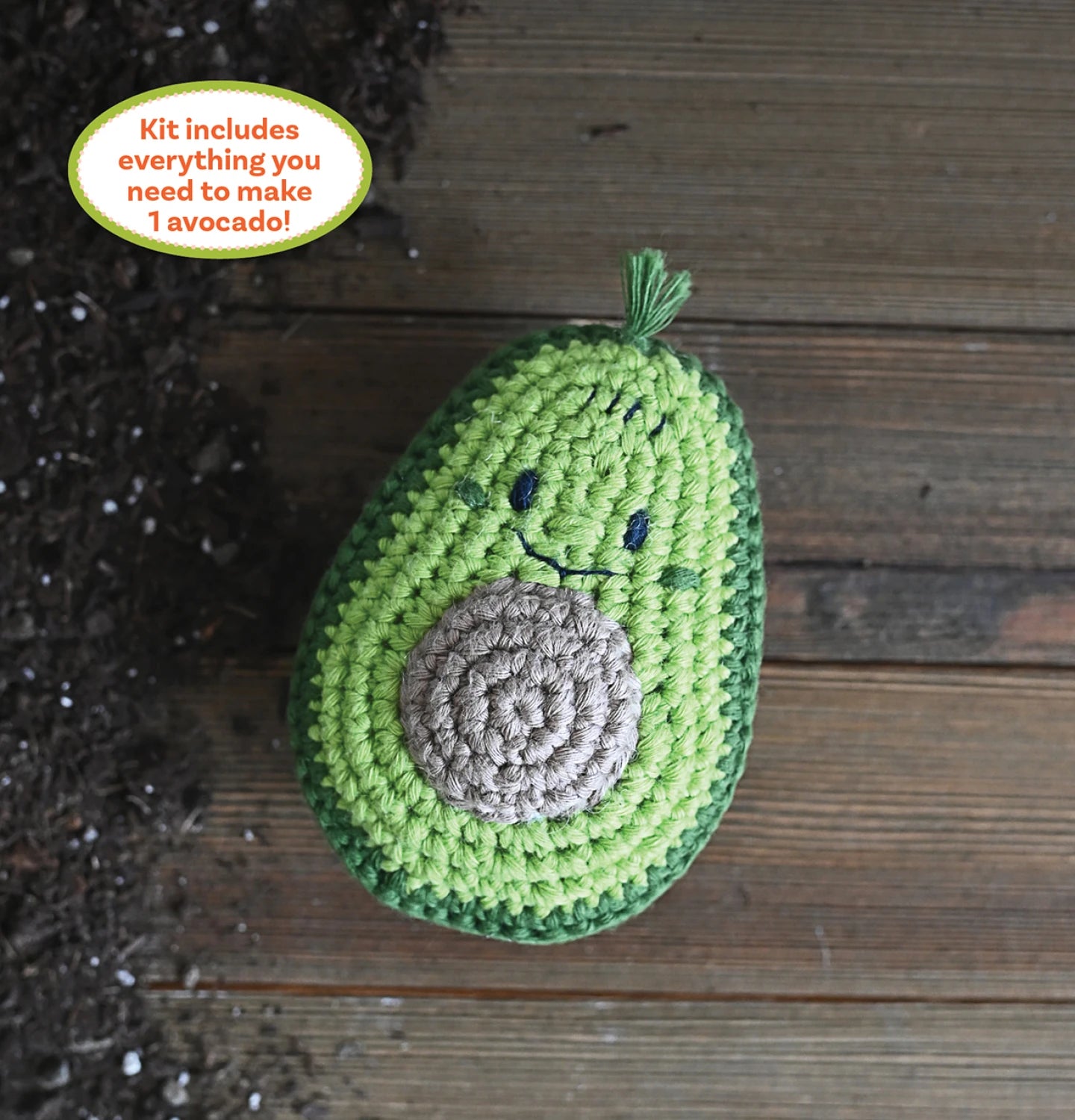 Crochet Your Veggies Amigurumi Kit Avocado - Special Order