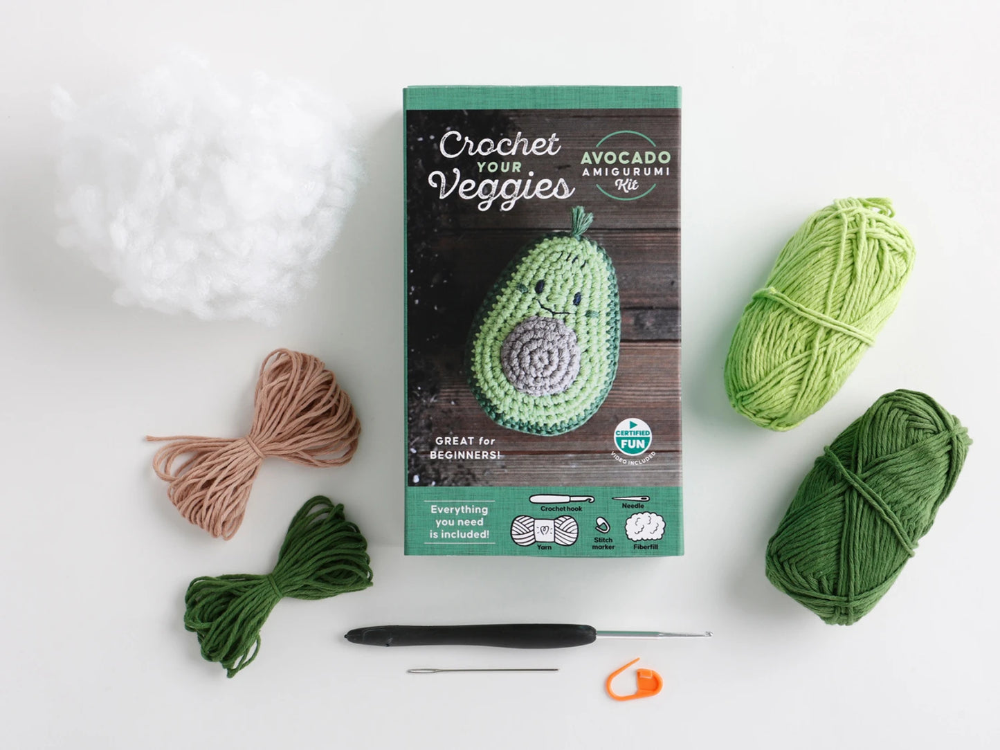 Crochet Your Veggies Amigurumi Kit Avocado - Special Order
