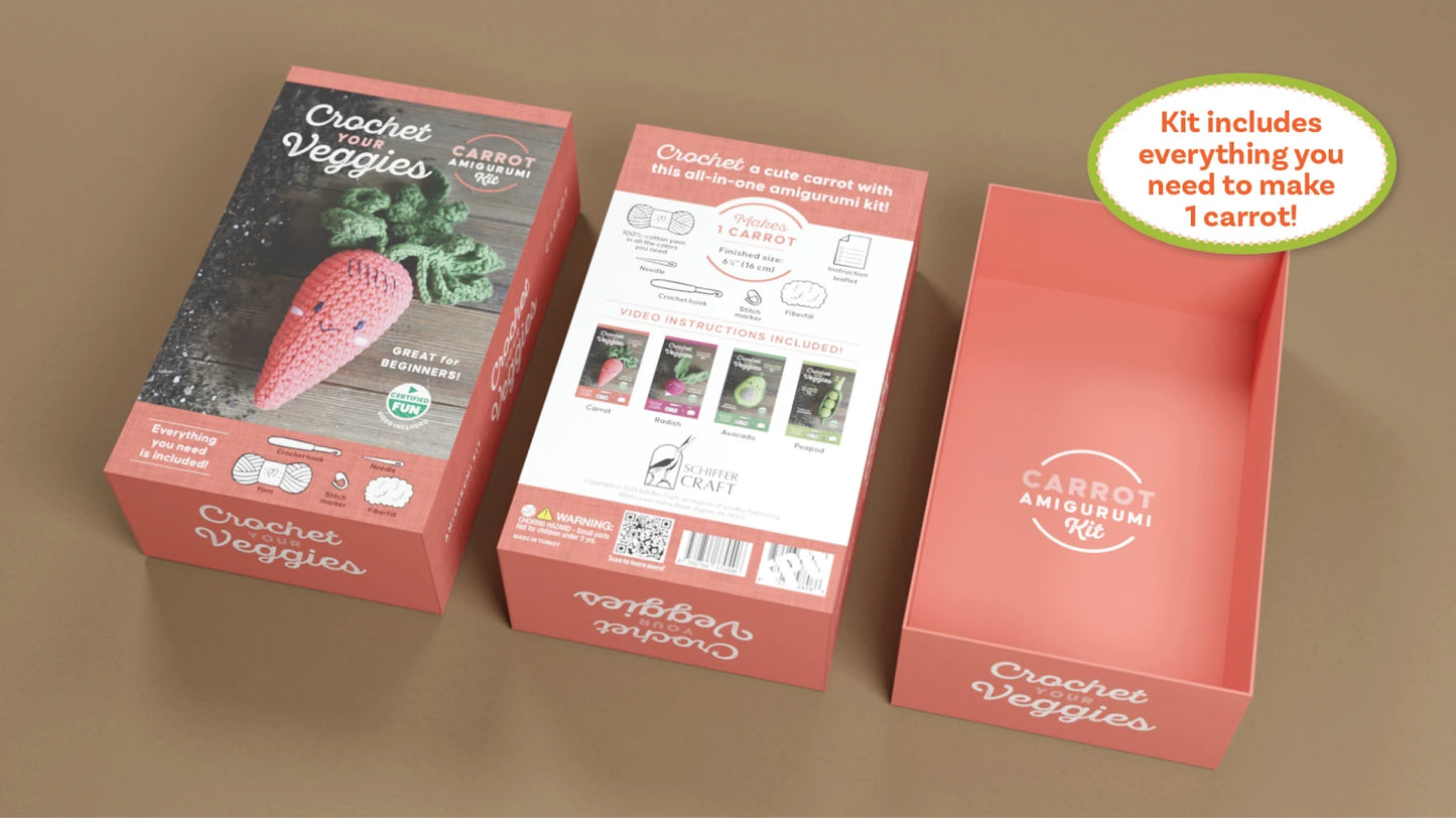 Crochet Your Veggies Amigurumi Kit Carrot - Special Order