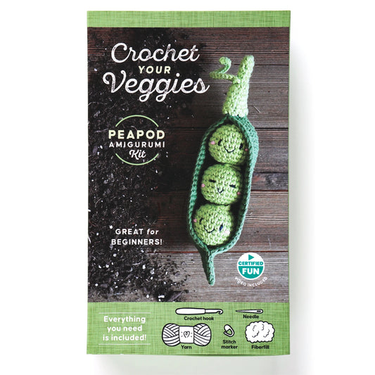 Crochet Your Veggies Amigurumi Kit Pea Pod - Special Order